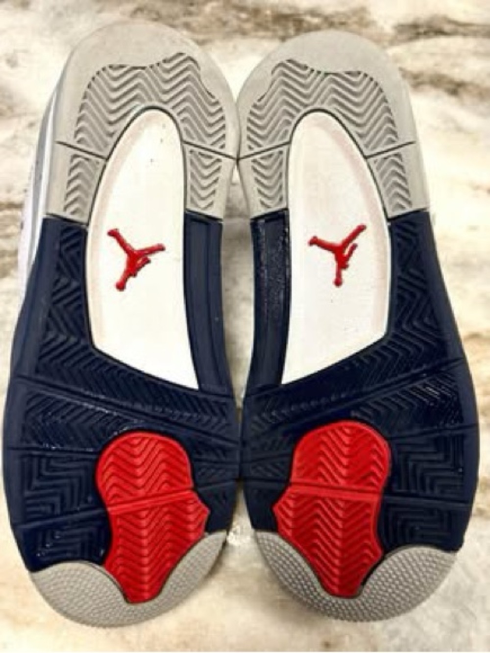 Jordan Kids White, Navy and Gray Athletic Sneakers - Picture 4 of 4